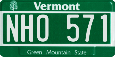 VT license plate NHO571