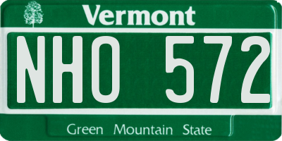 VT license plate NHO572