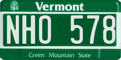 VT license plate NHO578
