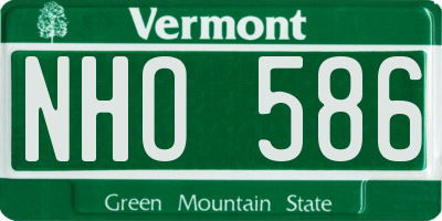 VT license plate NHO586