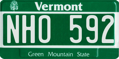 VT license plate NHO592