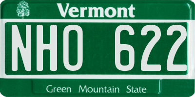 VT license plate NHO622