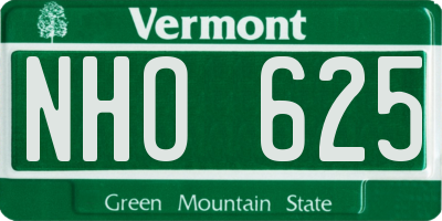 VT license plate NHO625