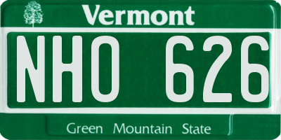 VT license plate NHO626
