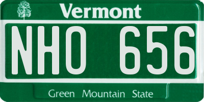 VT license plate NHO656
