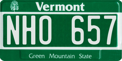 VT license plate NHO657