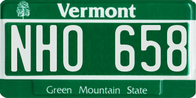 VT license plate NHO658