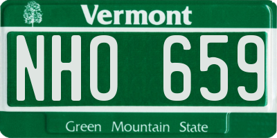 VT license plate NHO659