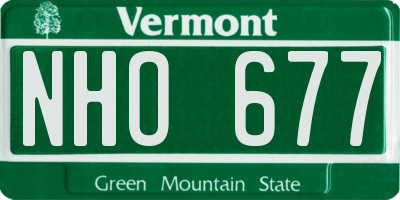 VT license plate NHO677