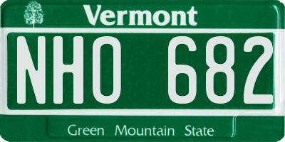 VT license plate NHO682