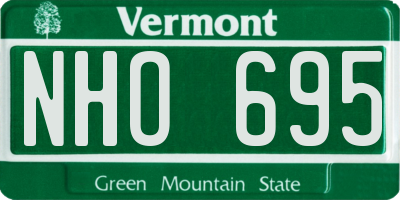 VT license plate NHO695