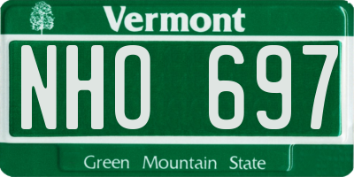 VT license plate NHO697