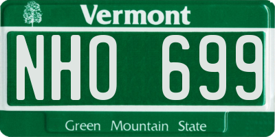 VT license plate NHO699