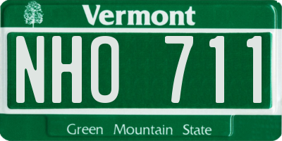 VT license plate NHO711