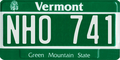 VT license plate NHO741