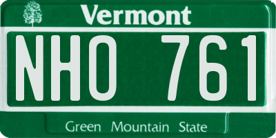 VT license plate NHO761