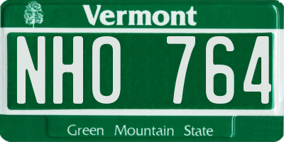 VT license plate NHO764