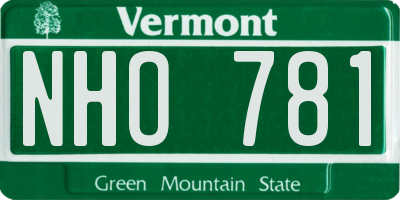 VT license plate NHO781