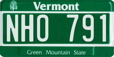 VT license plate NHO791