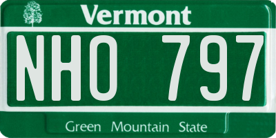 VT license plate NHO797