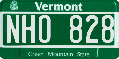 VT license plate NHO828