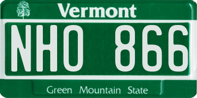 VT license plate NHO866
