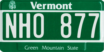 VT license plate NHO877