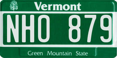 VT license plate NHO879