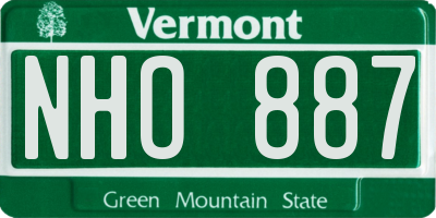 VT license plate NHO887