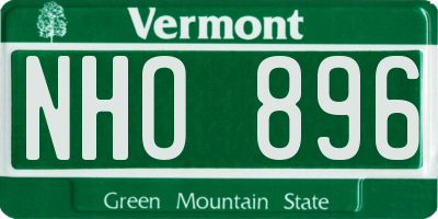 VT license plate NHO896