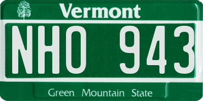 VT license plate NHO943