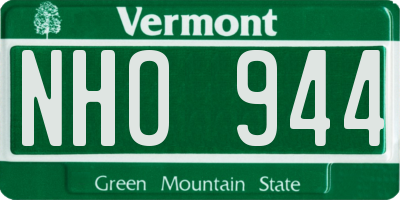 VT license plate NHO944