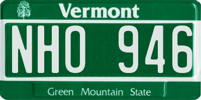VT license plate NHO946