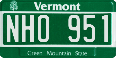 VT license plate NHO951