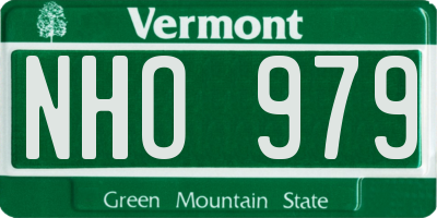 VT license plate NHO979