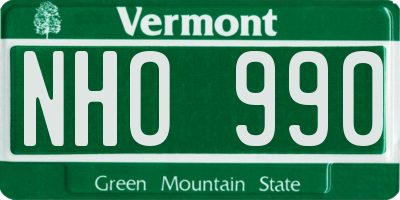VT license plate NHO990