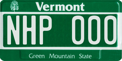 VT license plate NHP000