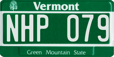 VT license plate NHP079