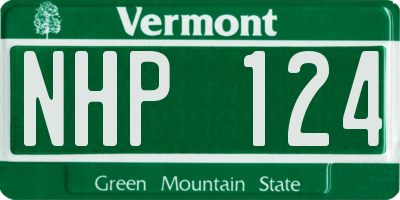VT license plate NHP124