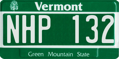 VT license plate NHP132
