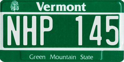 VT license plate NHP145