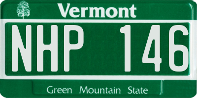 VT license plate NHP146