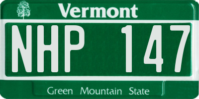 VT license plate NHP147