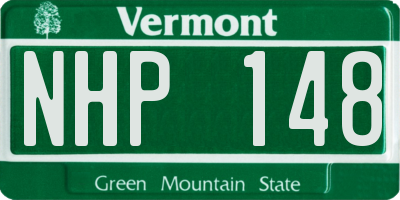 VT license plate NHP148