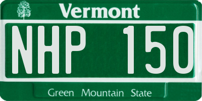 VT license plate NHP150
