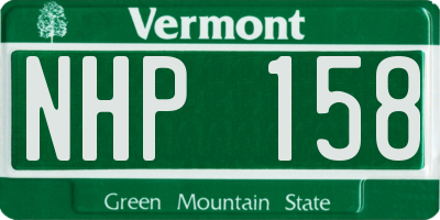 VT license plate NHP158