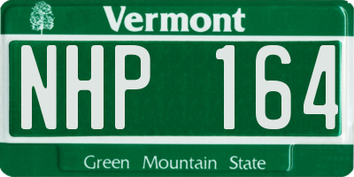 VT license plate NHP164