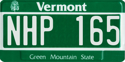 VT license plate NHP165