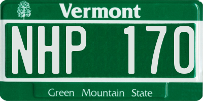 VT license plate NHP170