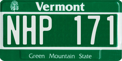 VT license plate NHP171